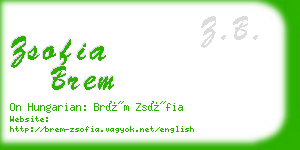 zsofia brem business card